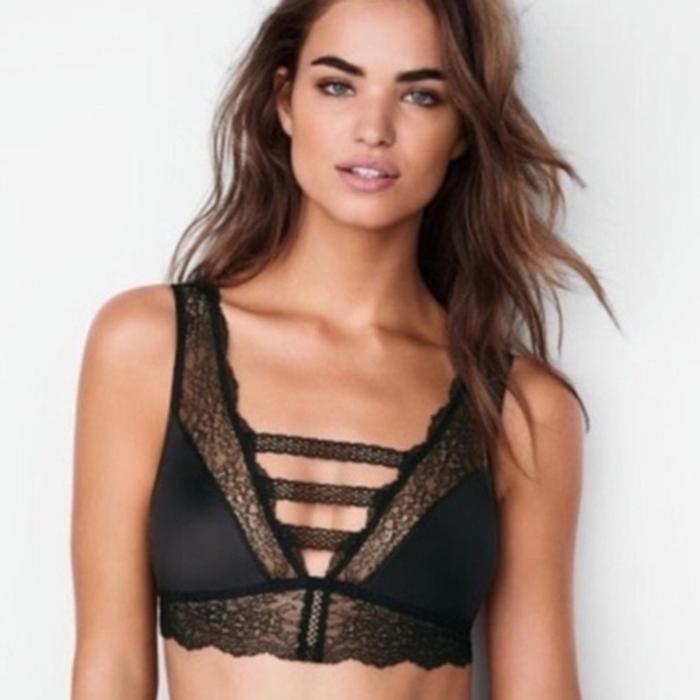 Victoria secret black lace bralette